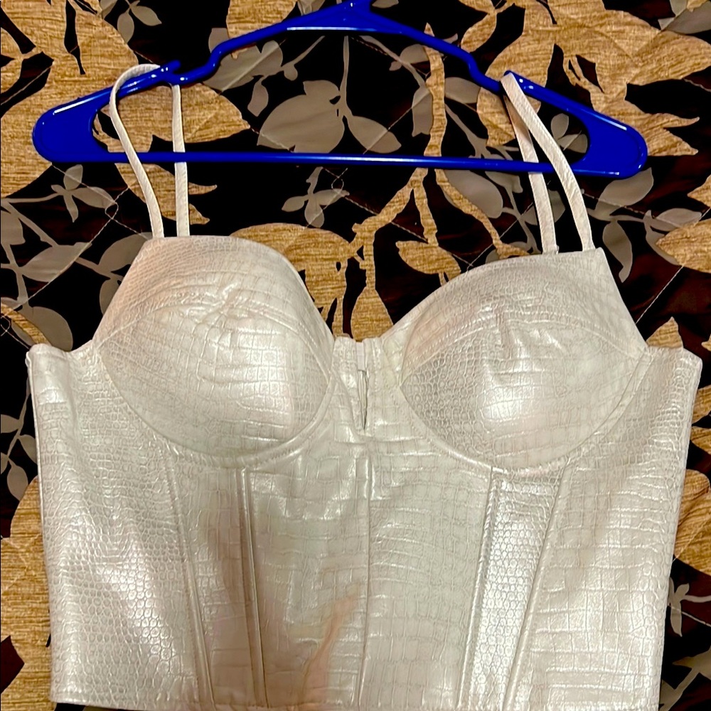 Say What? White Bra with Underwire Support and Sweetheart Neckline